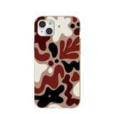 Chocolate Brown Earthy Curves iPhone 15 Plus Case