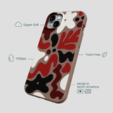 Chocolate Brown Earthy Curves iPhone 15 Plus Case
