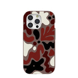 Chocolate Brown Earthy Curves iPhone 15 Pro Case