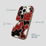 Chocolate Brown Earthy Curves iPhone 15 Pro Case