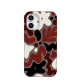 Chocolate Brown Earthy Curves iPhone 16 Case