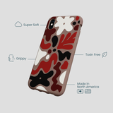 Chocolate Brown Earthy Curves iPhone XR Case