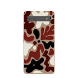 Chocolate Brown Earthy Curves Google Pixel 6a Case