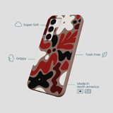 Chocolate Brown Earthy Curves Samsung Galaxy S24 Case