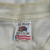 Fruit Of The Loom Single Stitch T-Shirt - XL Cream Cotton