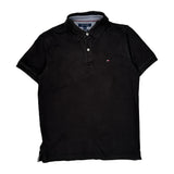 Tommy Hilfiger Slim Fit Polo Shirt - Medium Black Cotton