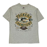 Made In USA Single Stitch Green Bay Packers 1996 All American Wear Nfl T-Shirt - XL Grey Cotton