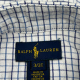 Age 3 Ralph Lauren Checked Shirt - 2XS Blue Cotton
