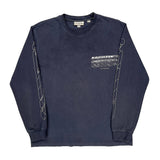 Lacoste Graphic Long Sleeve T-Shirt - Small Navy Cotton