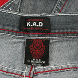 K.A.D Contrast Stitch Jeans - 31W 32L Grey Denim