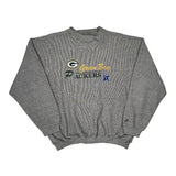 Green Bay Packers Logo Athletics Nfl Sweatshirt - XL Gray Cotton Blend
