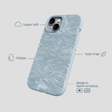 Powder Blue Ebb and Flow iPhone 14 Case
