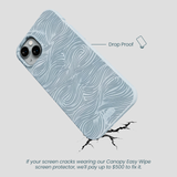 Powder Blue Ebb and Flow iPhone 15 Plus Case