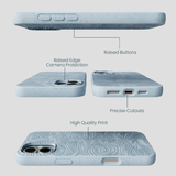 Powder Blue Ebb and Flow iPhone 16 Plus Case