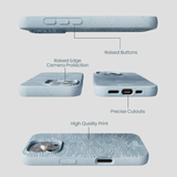 Powder Blue Ebb and Flow iPhone 16 Pro Case