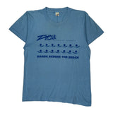 Wnwz-Fm Presents Hands Across The Beach Screen Stars Single Stitch T-Shirt - Large Blue Cotton Blend