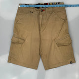 Lost Cargo Shorts - 33W 12L Beige Cotton