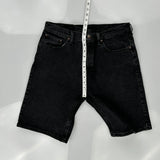 Wrangler Denim Shorts - 32W 10L Black Cotton