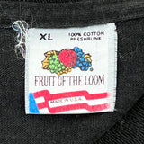 90S Blank Fruit Of The Loom T-Shirt - XL Black Cotton