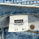Levis Denim Shorts - 32W US 10 Blue Cotton