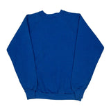 90S Blank Fruit Of The Loom Sweatshirt - Large Blue Cotton Blend