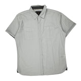 Lee Polka Dot Short Sleeve Shirt - XL White Cotton