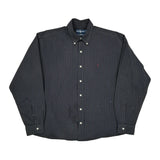 Blake Ralph Lauren Striped Shirt - Large Black Cotton