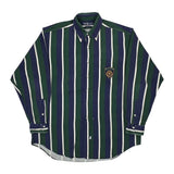 Ralph Lauren Striped Shirt - Large Green Cotton
