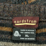 Nordstrom Striped Sweater - XL Gray Merino Wool