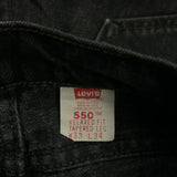 550 Levis Jeans - 32W 34L Black Cotton