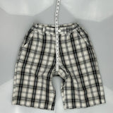 Southpole Checked Shorts - 28W 12L Black & White Cotton