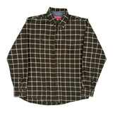 Wrangler Checked Flannel Shirt - Medium Green Cotton