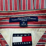 Tommy Hilfiger Striped Shirt - XL Red Cotton