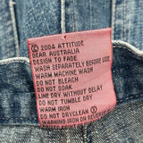 Age 8 Attitude Graphic Denim Shorts - Small Blue Cotton