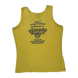 Motorcycles Harley Davidson Graphic Tank Top - Medium Yellow Cotton
