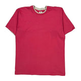 Single Stitch 90S Blank Fruit Of The Loom Layered T-Shirt - Large Red Cotton