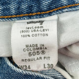 Levis Jeans - 34W 28L Blue Cotton