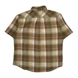 Tommy Hilfiger Checked Short Sleeve Shirt - Large Brown Cotton