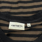 Carhartt Striped T-Shirt - XL Black Cotton