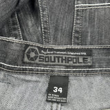 Southpole Denim Shorts - 34W 11L Black Denim
