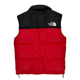 700 Fill The North Face Puffer Vest - Small Red Nylon