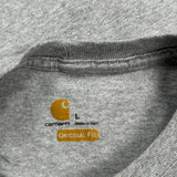 Carhartt Long Sleeve T-Shirt - Large Gray Cotton