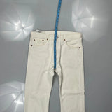 501 Levis Jeans - 32W 30L White Cotton
