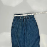 Gitano Checked Jeans - 22W UK 4 Blue Cotton