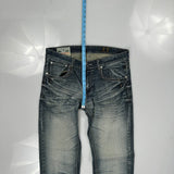 Hip Hop Black Bull Jeans - 34W 33L Blue Denim