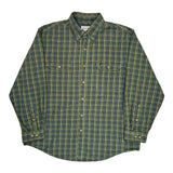 Carhartt Checked Flannel Shirt - XL Blue Cotton
