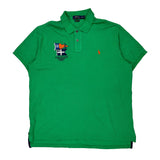 Polo By Ralph Lauren Graphic Polo Shirt - 2XL Green Cotton