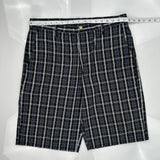 Dickies Checked Shorts - 34W 12L Blue Cotton