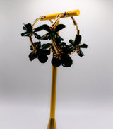 Floral Luxe Hoops – Gold Flower Hoop Earrings