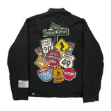 Unbranded Graphic Jacket - Large Black Polyester